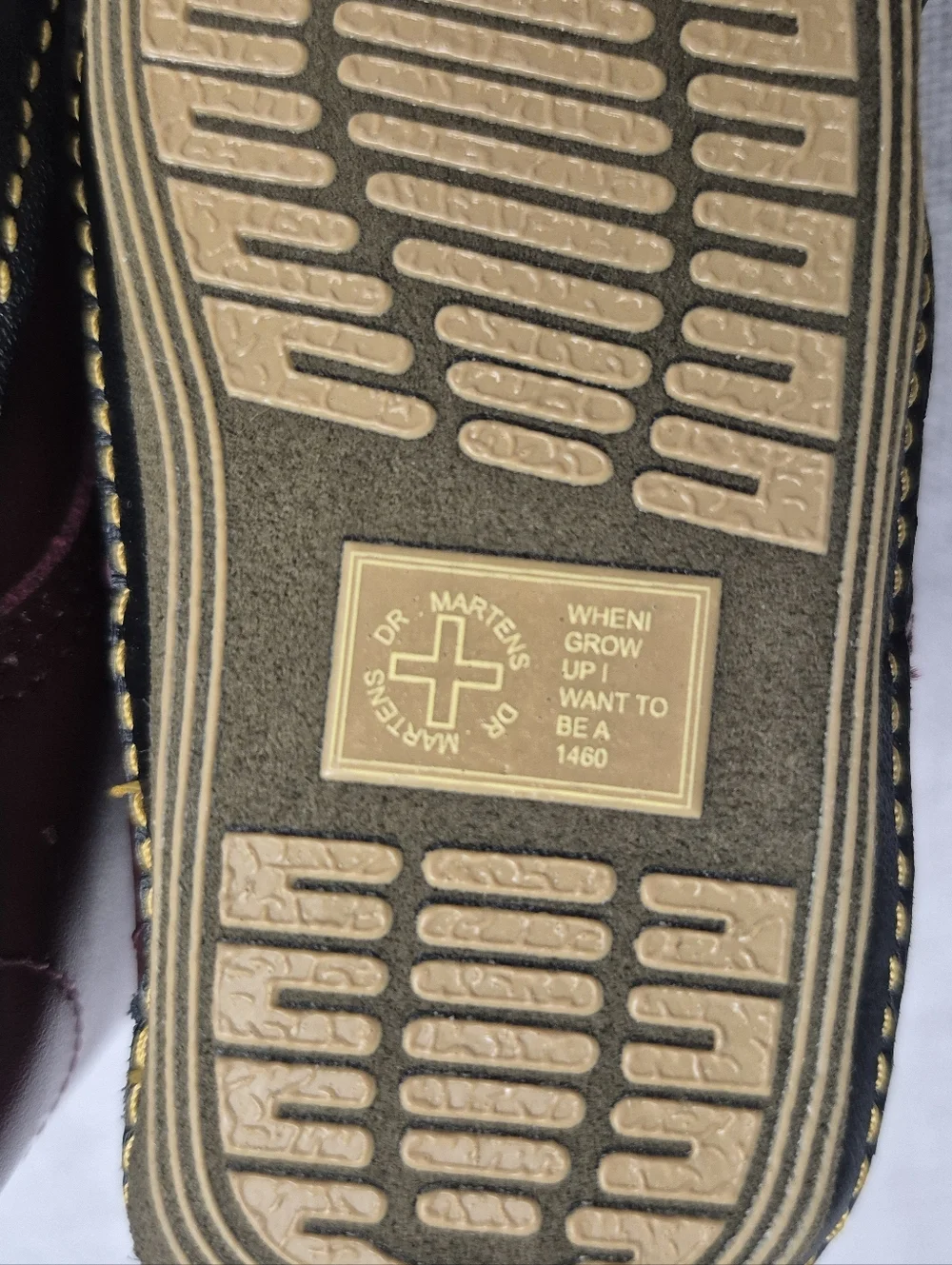 Dr. Martens Auburn Leather Crib Boots - Burgundy (Size 3)